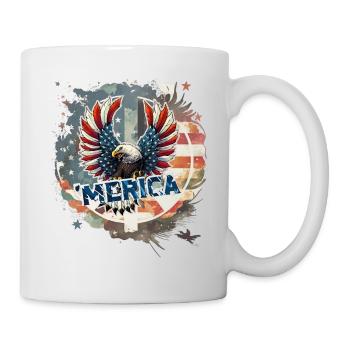 4 juillet - Mug blanc - blanc - Droite