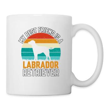MON MEILLEUR AMI EST UN LABRADOR RETRIEVER - Mug blanc - blanc - Droite