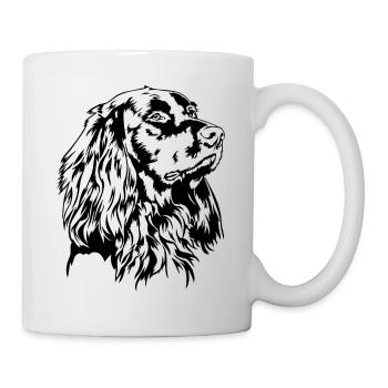 Deutsch Langhaar Portrait Jagdhunde Hund Wilsigns - Tasse - Weiß - Rechts