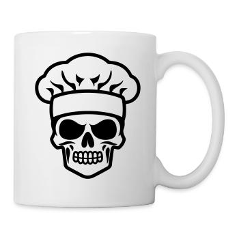Koch Totenkopf - Tasse - Weiß - Rechts