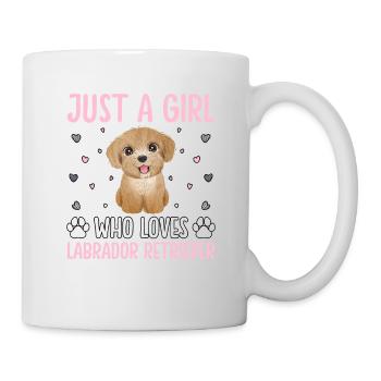 Juste une fille qui aime Labrador Retriver - Mug blanc - blanc - Droite