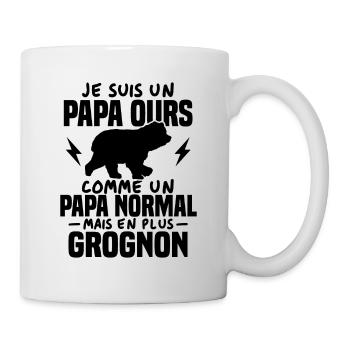 Je suis un papa ours comme un papa normal cadeau - Mug blanc - blanc - Droite