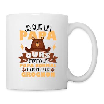 Je suis un papa ours comme un papa normal cadeau - Mug blanc - blanc - Droite