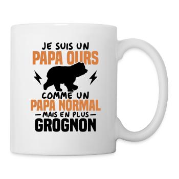 Je suis un papa ours comme un papa normal cadeau - Mug blanc - blanc - Droite