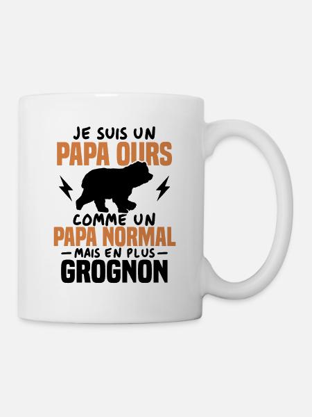 Je suis un papa ours comme un papa normal cadeau - Mug blanc - blanc