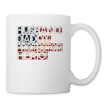 Mari Papa Protecteur Héros Fête des pères - Mug blanc - blanc - Droite