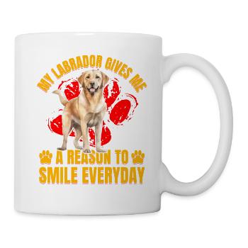 My Labrador gives me a reason to smile everyday - Mug - white - Right
