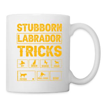 Stubborn labrador tricks - Mug - white - Right