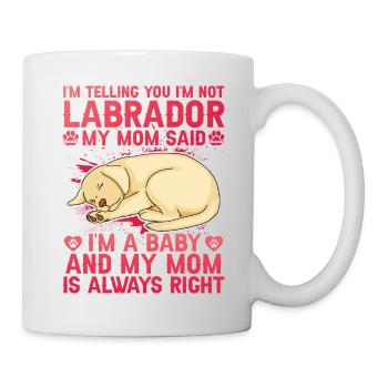 Labrador - Tasse - Weiß - Rechts