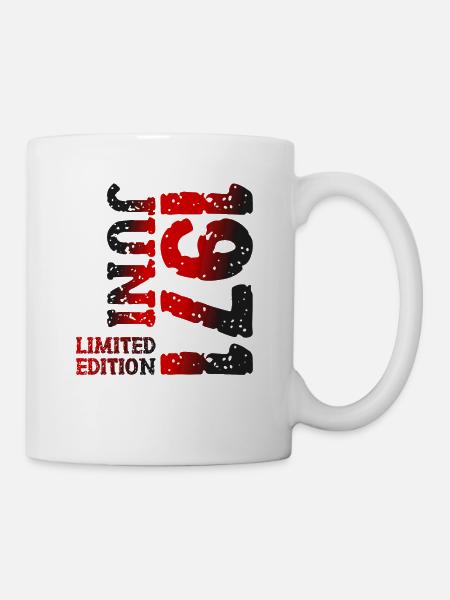 1971 Juni Limited Edition Geburtstag Geschenk - Tasse - Weiß