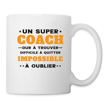 Humour coach sportif entraineur super coach - Mug blanc - blanc - Droite
