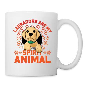 Les labradors sont mon animal spirituel - Mug blanc - blanc - Droite