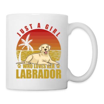 Juste une fille qui aime son Labrador - Mug blanc - blanc - Droite