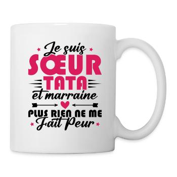 Sœur Tata et Marraine - Mug blanc - blanc - Droite