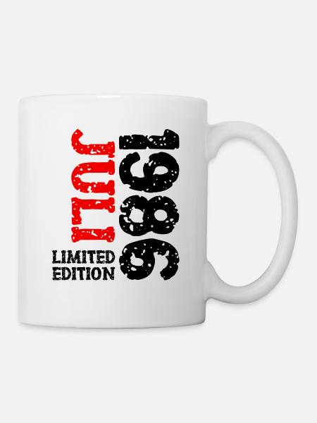1986 Juli Limited Edition Geburtstag Geschenk - Tasse - Weiß