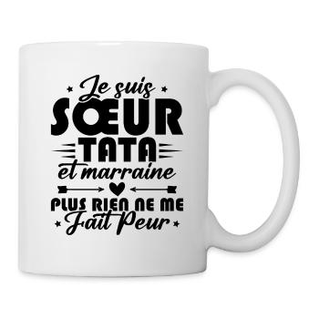 Sœur Tata et Marraine - Mug blanc - blanc - Droite