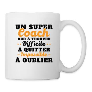 Humour coach sportif entraineur super coach - Mug blanc - blanc - Droite
