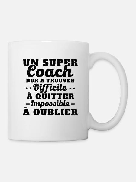 Humour coach sportif entraineur super coach - Mug blanc - blanc