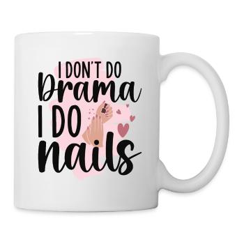 Je ne fais pas de drame, je fais de la technologie des ongles - Mug blanc - blanc - Droite