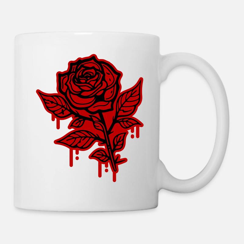 Rose Symbol - Tasse - Weiß