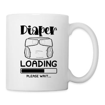 baby windel loading - Tasse - Weiß - Rechts