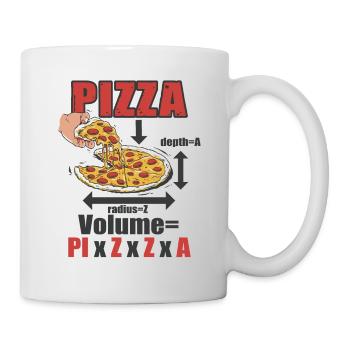 Pizza Formel Volumen Mathe - Tasse - Weiß - Rechts