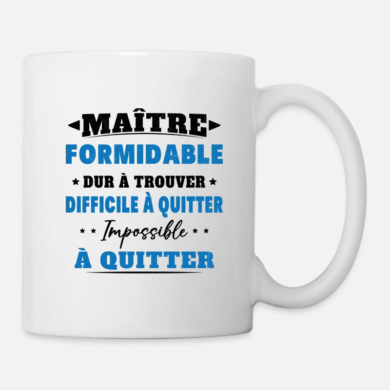 Maître formidable idée cadeau maître d'école - Mug blanc - blanc