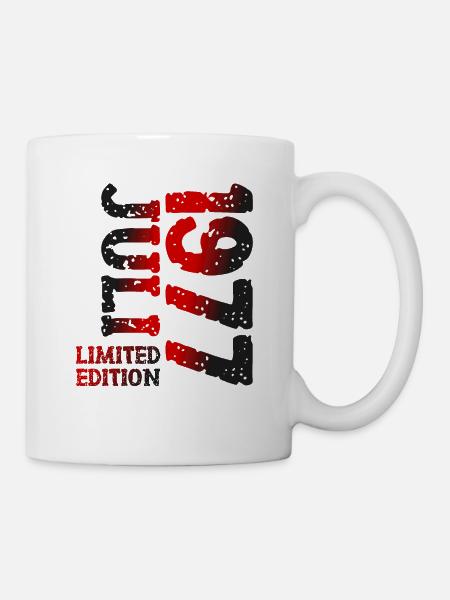 1977 Juli Limited Edition Geburtstag Geschenk - Tasse - Weiß