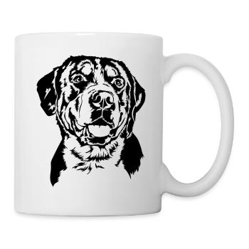 Grand Portrait de Bouvier Suisse Wilsigns - Mug blanc - blanc - Droite