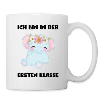 Mädchen Einschulung 2023 Schulbeginn Schulkind - Tasse - Weiß - Rechts