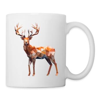 Polygon Hirsch - Tasse - Weiß - Rechts