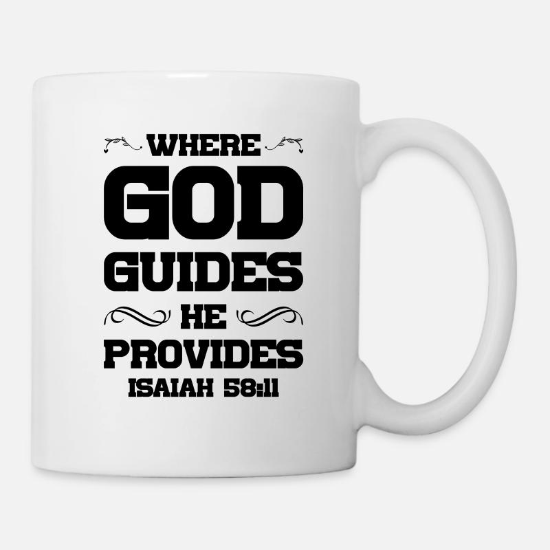 gott lenkt bibel - Tasse - Weiß
