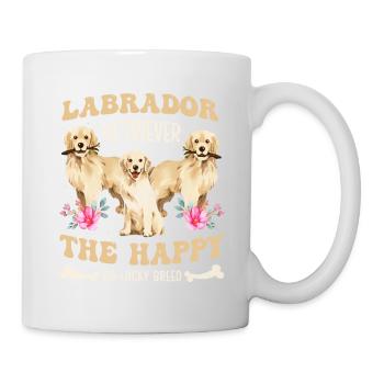 Labrador Retriever la race heureuse et chanceuse - Mug blanc - blanc - Droite