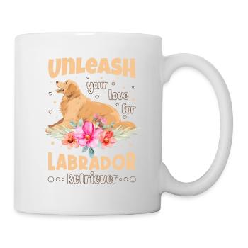 unleash your love for labrador retriever - Tasse - Weiß - Rechts