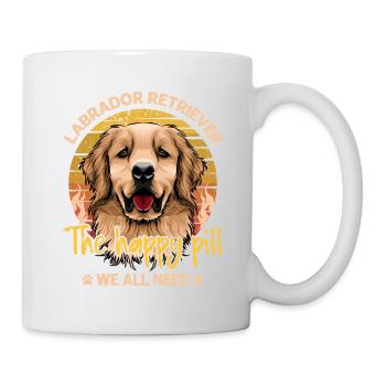 Labrador Retriever the happy pill we all need - Mug - white - Right