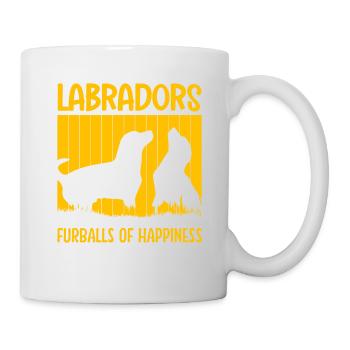Boules de fourrure de labradors og Bonheur - Mug blanc - blanc - Droite