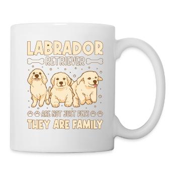 Labrador Retrievers are not pets they are family - Mug - white - Right