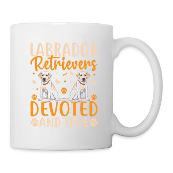 Labrador Retrievers devoted and true - Mug - white - Right