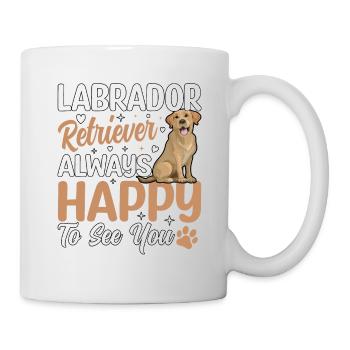 LABRADOR RETRIEVER toujours heureux de vous voir - Mug blanc - blanc - Droite
