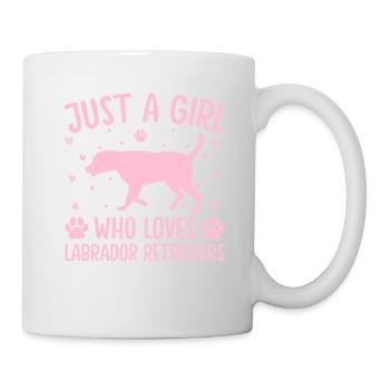 Juste une fille qui aime Labrador Retrivers - Mug blanc - blanc - Droite