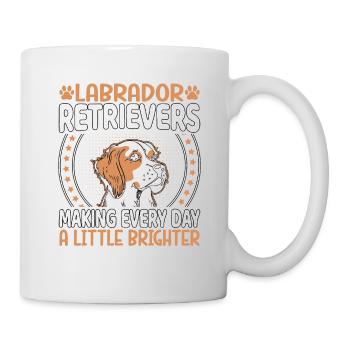 Les labradors rendent chaque jour un peu plus lumineux - Mug blanc - blanc - Droite
