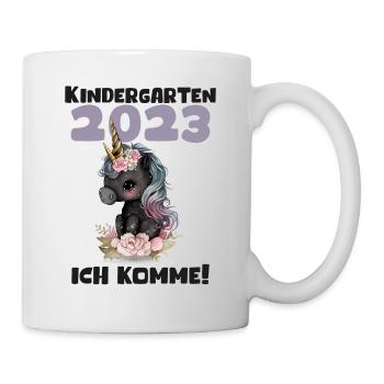 Kindergarten 2023 Jungen Mädchen Kita Geschenk - Tasse - Weiß - Rechts