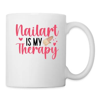 Nail art is my therapy nail technician - Mug - white - Right