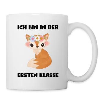 Mädchen Einschulung 2023 Schulbeginn Schulkind - Tasse - Weiß - Rechts