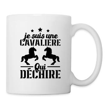 Ich bin ein Reiter, der Geschenke zerreißt - Tasse - Weiß - Rechts