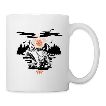 Ours dans la nature - Mug blanc - blanc - Droite
