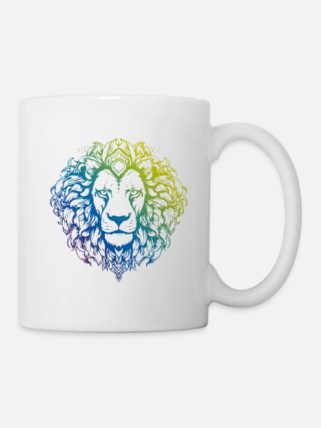 Leo Mandala Boho - Mug blanc - blanc