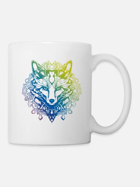 Fuchs Mandala Boho - Tasse - Weiß
