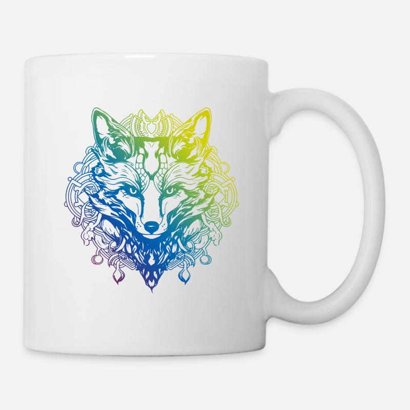 Fuchs Mandala Boho - Tasse - Weiß