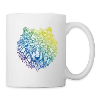 Wolf Mandala Boho - Mug blanc - blanc - Droite
